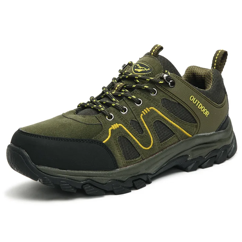 Action Trekking Mountain Outdoor Men Waterproof Leather Hiking Shoes ...