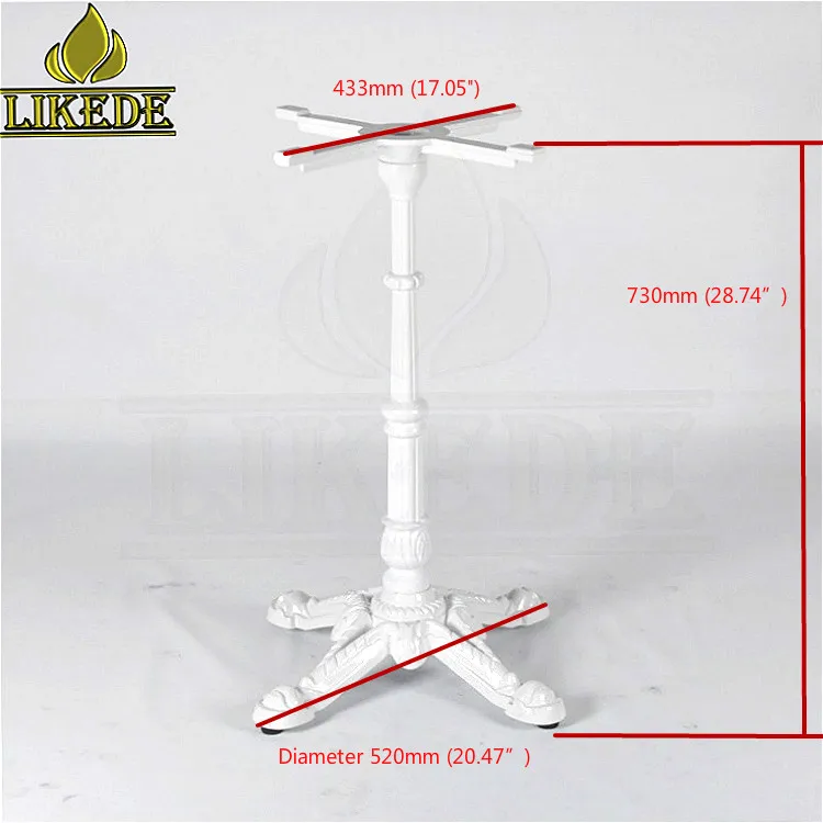 Classic Antique Western Style Cast Iron Marble Table Base Adjustable Dining Table Legs for Apartment Use