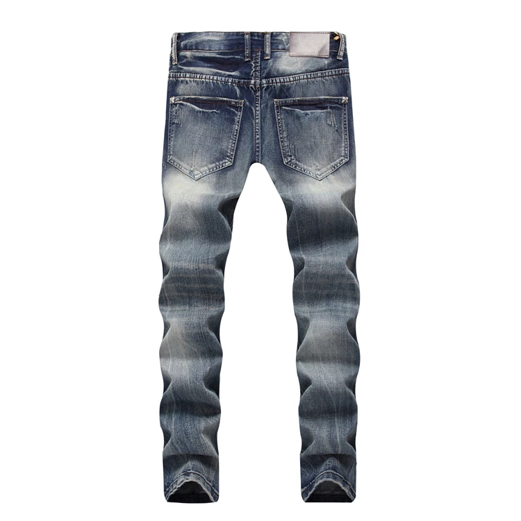 2019 New Fashion Bootcut Damaged Jeans For Men Bulge Hole Ripped ...