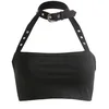 Europe and America hot style women's new sexy metal buckle neck strap vest for women in nightclubs breast
