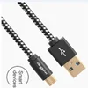Classics double sided mini usb micro b cable braided usb 2.0 charging cable