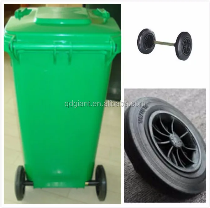 200mm solid rubber wheel for trash bin / waste bin