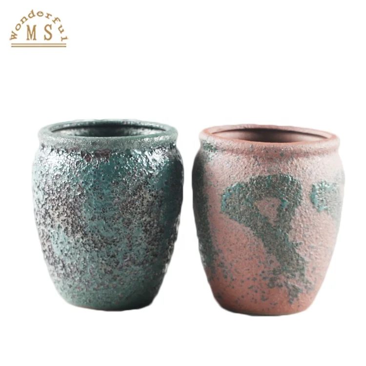 Asian Bonsai Home Rustic Decor Ceramic Flower Vases Antique Urn Pot Vasedecor china style outdoor and indoor decor flower pot