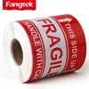 Print adhesive custom fragile handle with care packing labels stickers warning label roll