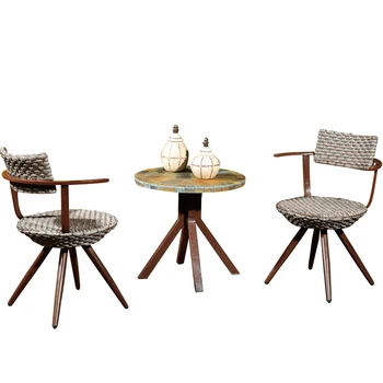 Muebles De Jardín Establece Pe Rattan Sillas Sin Brazos Mesa De ... Muebles De Jardín Establece Pe Rattan Sillas Sin Brazos Mesa De ...
