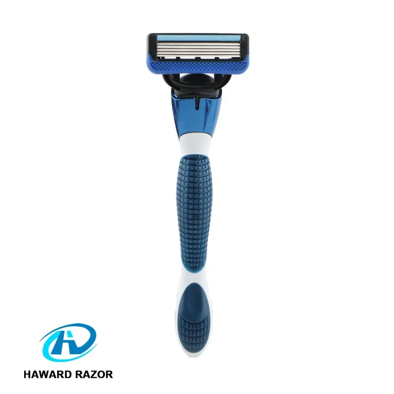 5 Blades Shaving Razor with lubricating strip Razor Cartridges, View