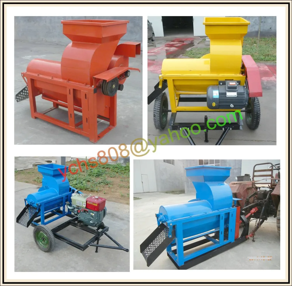 Diesel Engine Power Grain Sheller Thresher Machine Rice Wheat Thresher