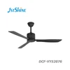 1STSHINE cheap price 52 inch 220 volts 3 matte black metal blade with remote control home ceiling fan without light