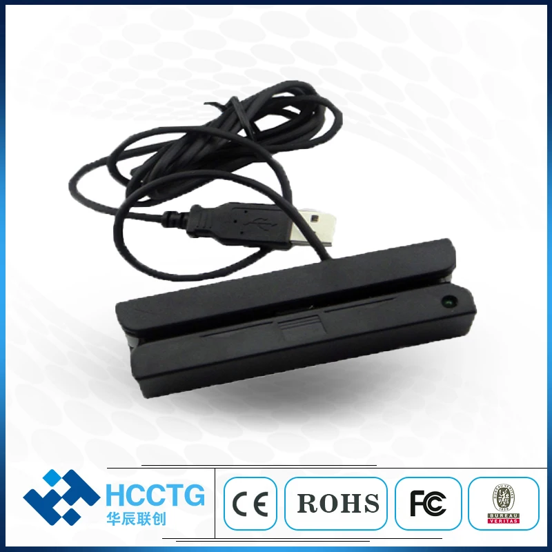 RS232 Mini Track 1/2/3 Magnetic USB Card Reader HCC750