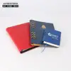 Premium Custom Black Logo A6 A5 Faux Genuine Travelers Embossed Journal Pu Leather Notebook Cover
