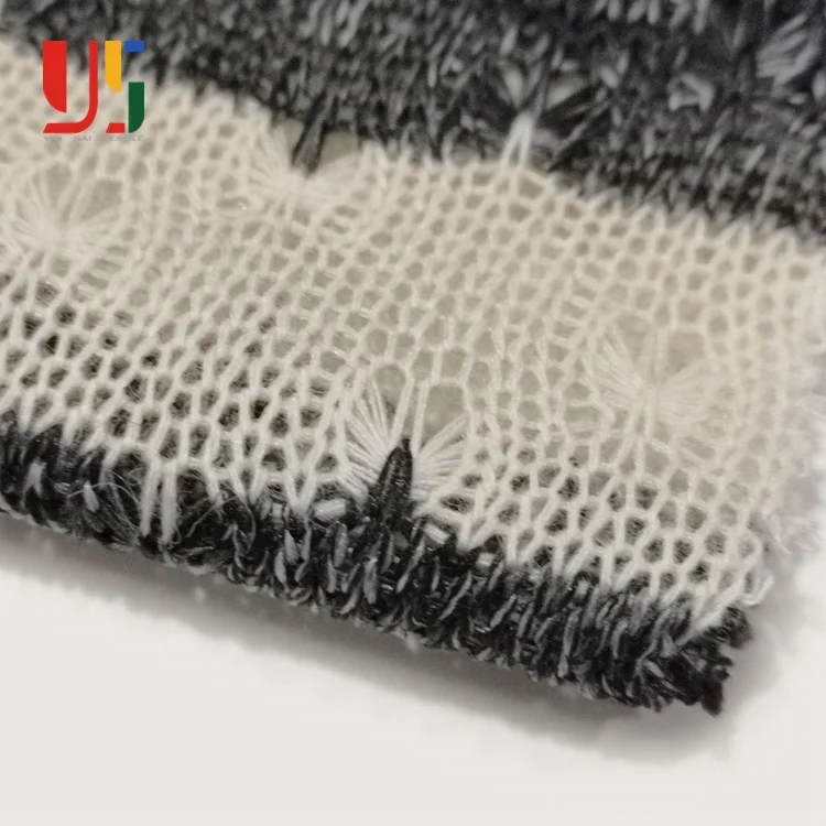 Loose Weft Jacquard Knitted Pique Lurex Jersey Fabric For Women Sweater