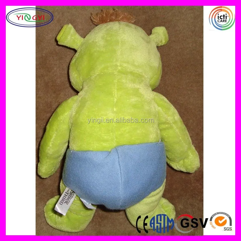 A928 Shrek The Third Plush Baby Doll Boy Ogre Blue Colored Diaper Shrek