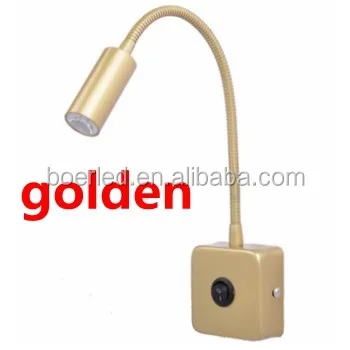 GOLDEN 2W LED HOTEL WALL READING LAMP