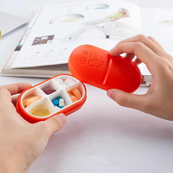 Wholesale Pill Box Removable Plastic Portable Pillbox Large Capacity