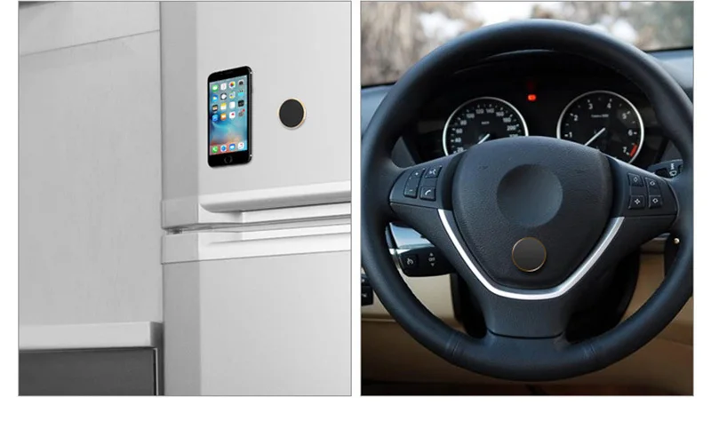 Universal paste metal magnetic car mount holder mini magnetic mobile phone holder