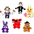 6pcs set 10cm Five Nights At Freddy s FNAF Freddy Bear foxy Bonnie Chica Plush Toys