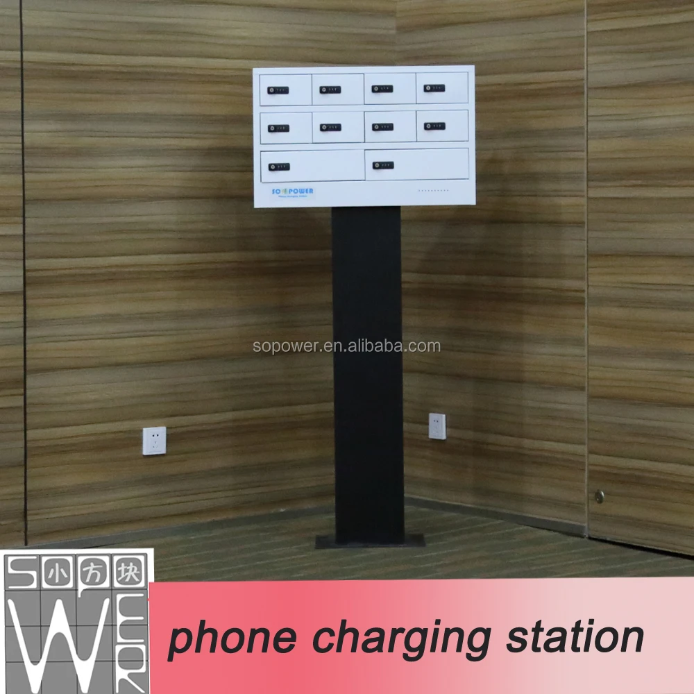 Sopower 9 Door Mobile Locker Wall Mounted Cell Phone Charging Station