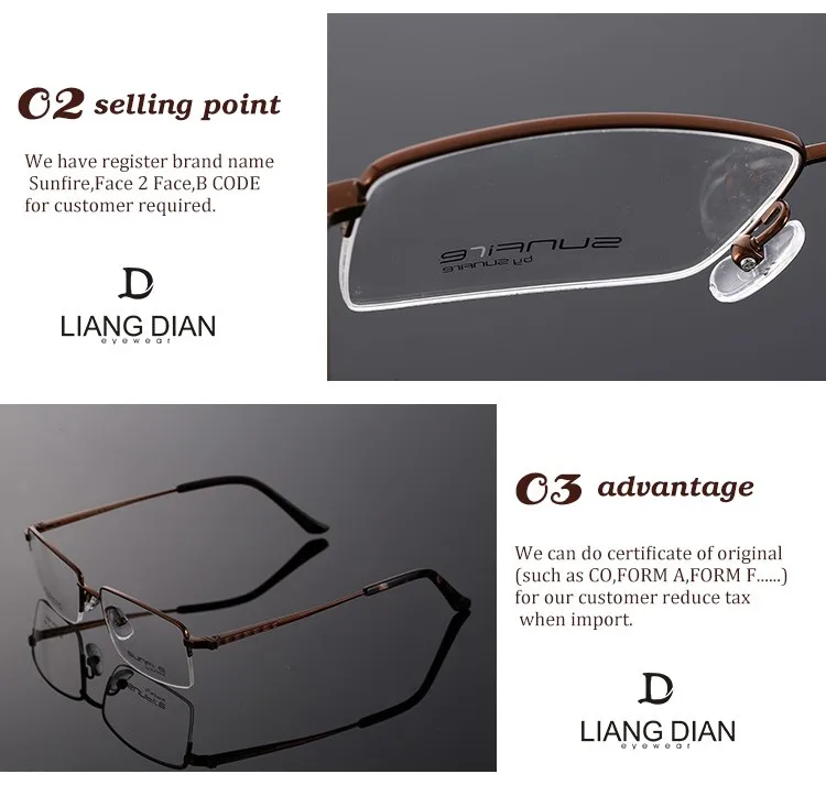 Wholesale Famous Brands Glasses Frame Eye Glasses Frameless Price Buy