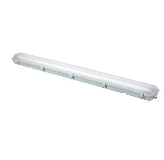 1X18W 2X18W T5 T8 Ip65 Tri Proof PC Metal Weatherproof Fluorescent Light Fitting Led Light Fixture For Harbour Carpark Outdoor