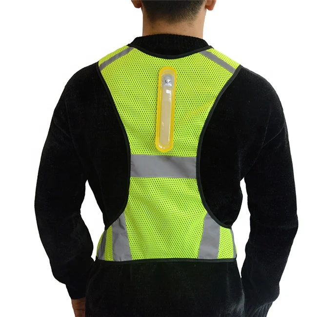 Details about   Safety Vest LED Night Light Running Flashing Reflective Cycling Riding Waistcoat 