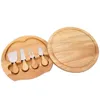 Homesen cheese knife set with wooden cutting board