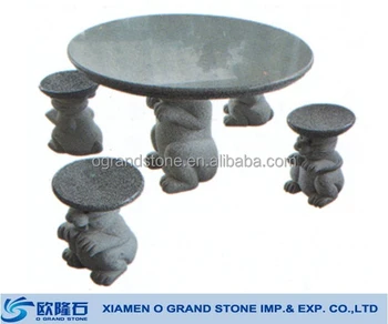 Animaux Ensemble De Table De Jardin En Pierre Pierre De Granit