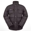 Custom waterproof winter warm brand black polyester cotton goose feather puffer mens coat down jacket