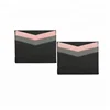 Customized Fashion PU Leather New Product Business ID card case, visiting pass card holder with three-tone color