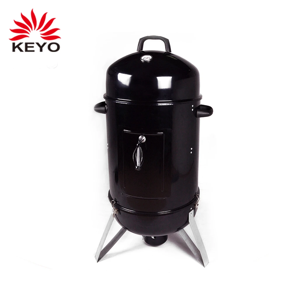 High Quality Barrel Portable Camping Charcoal Fish Kettle Smoker Bullet
