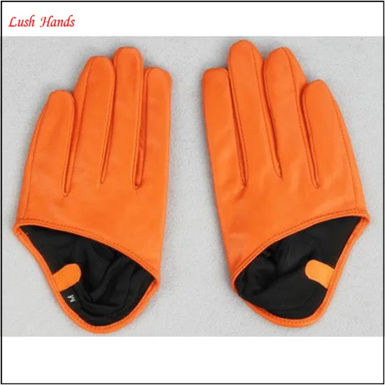 women fashion short driving leather gloves