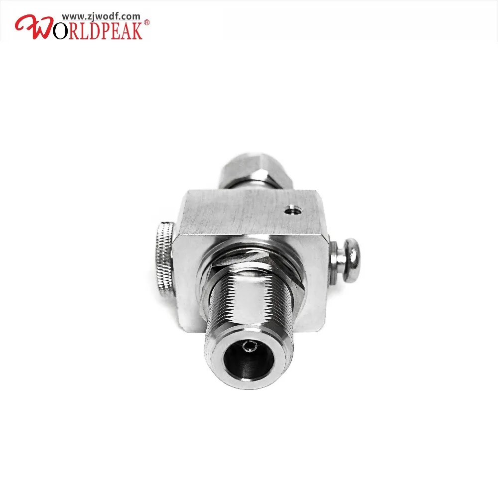 0 3g 0 6g N Male To Female Bulkhead Rf Surge Arrester Arrestor Suppressor Lightning Protector 90 1048