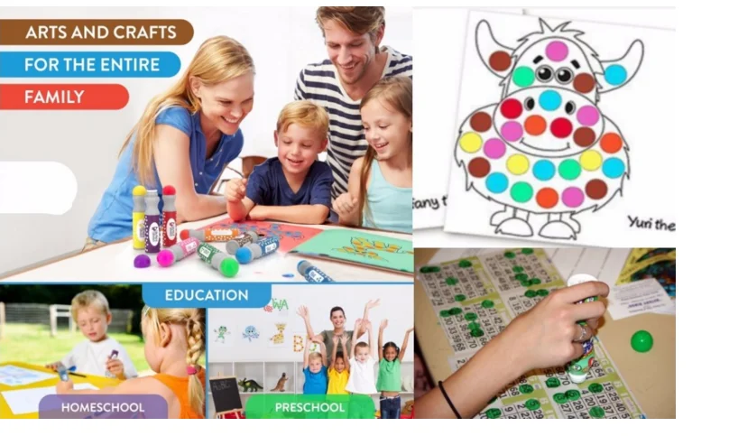 Creative through kids art dabber set dot marker pop in the US & UK CH-2833