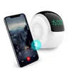 Audio Surround Sound Wireless Bluetooth Speaker Metal Alloy Time Clock Led Mobil Phone Portable Mini Alarm Wireless Horn Speaker