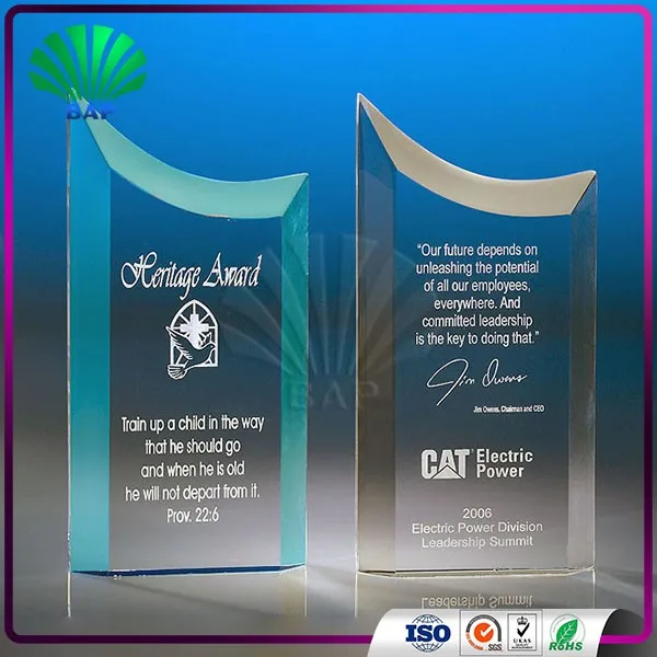 new design crystal trophy award blank acrylic award factory