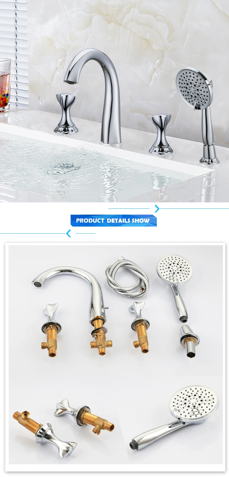 Modern European deck mounted bathroom bath faucet for wholesale