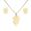 Fashion pineapple gold women jewelry set Wholesale NS1809287