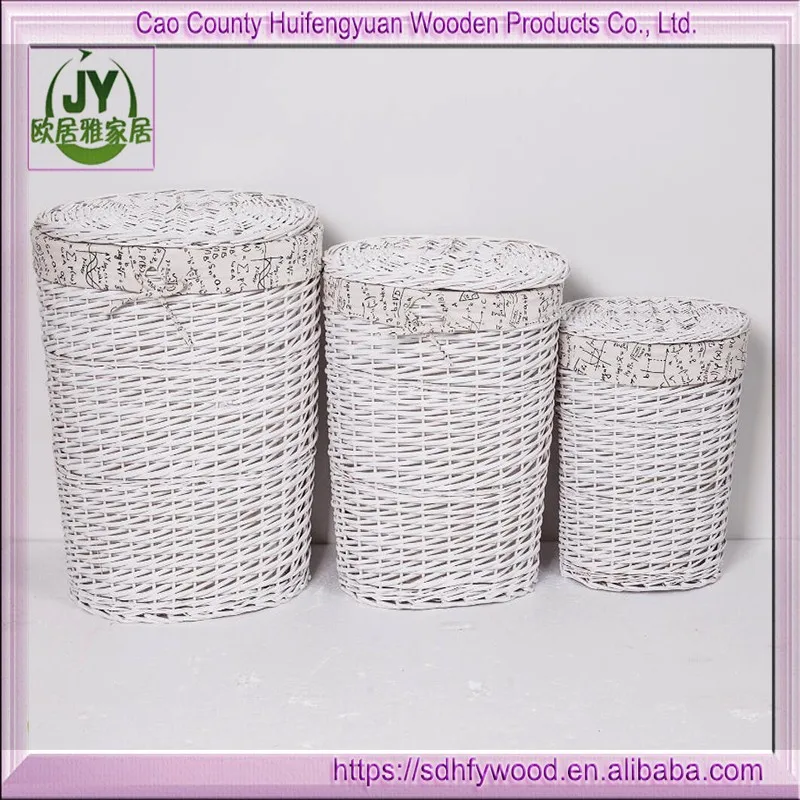 Cheap Wicker Baskets,Storage Willow Laundry Basket With Fabric,Handmade