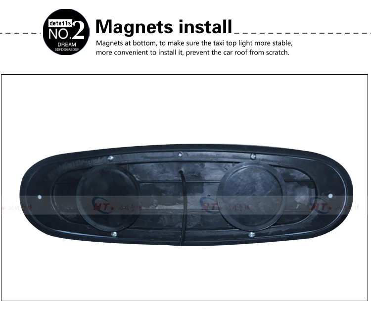 HT manufacturer white small taxi light box