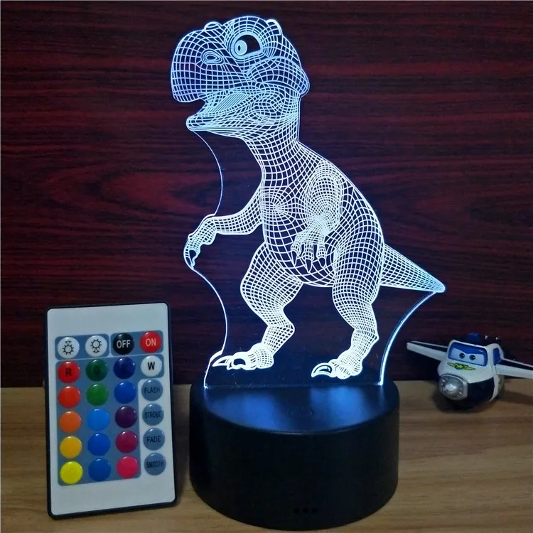childrens night lights cute animals 3D illusion LED night light for kids with USB 5V switch