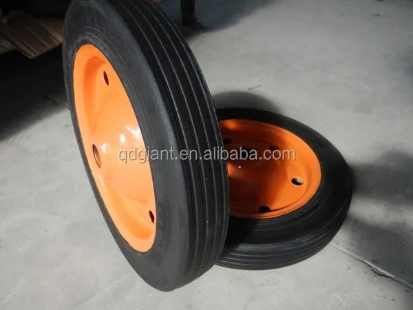13' solid rubber wheel