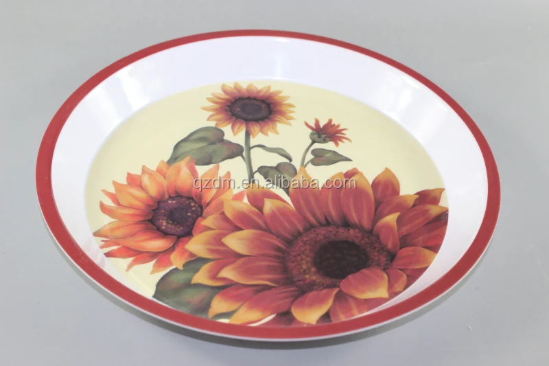 Cheap plastic serving trays, round plastic tray