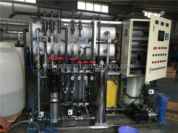6000L/Hr RO+EDI deionization water purification RO system plant