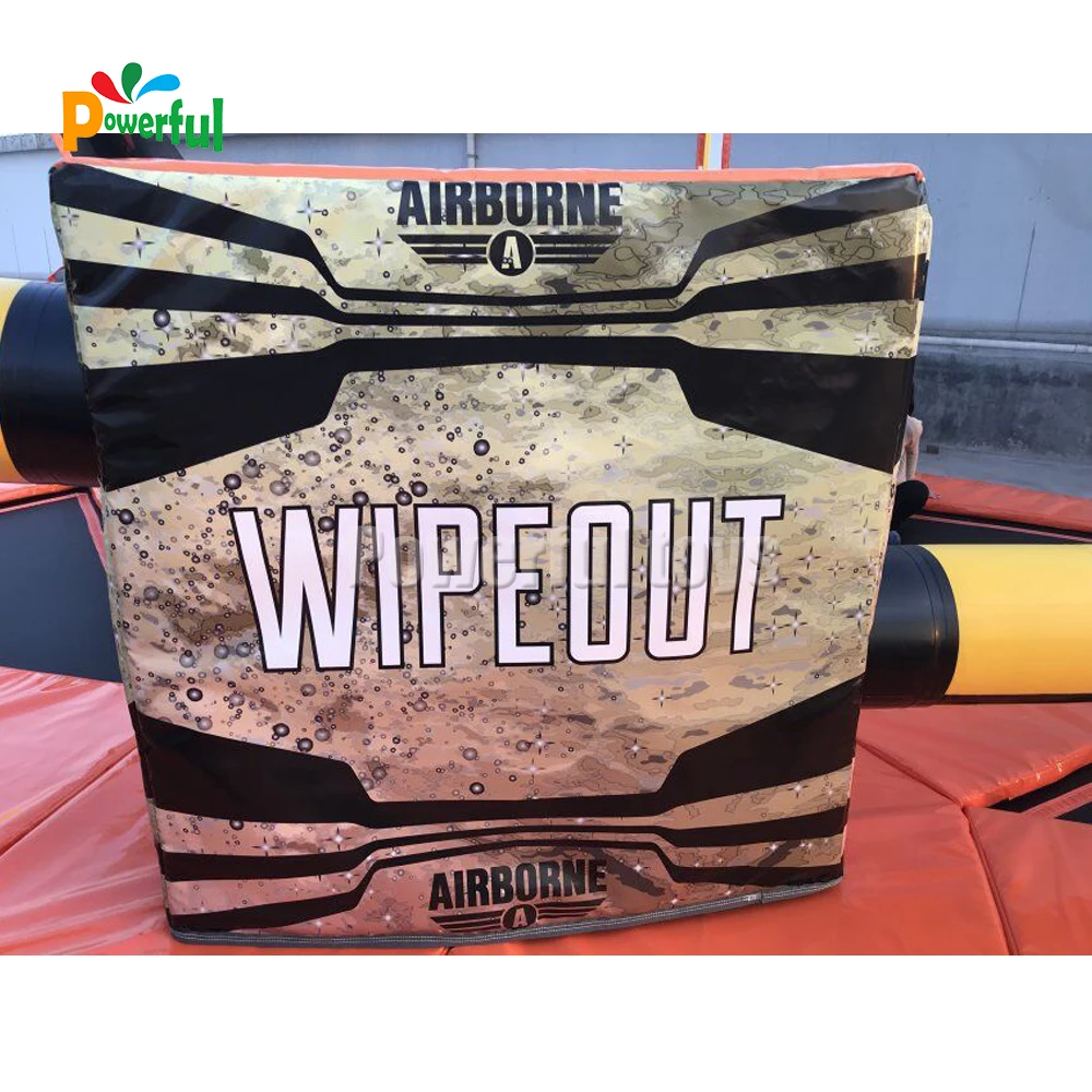 Trampoline park wipeout games sweeper