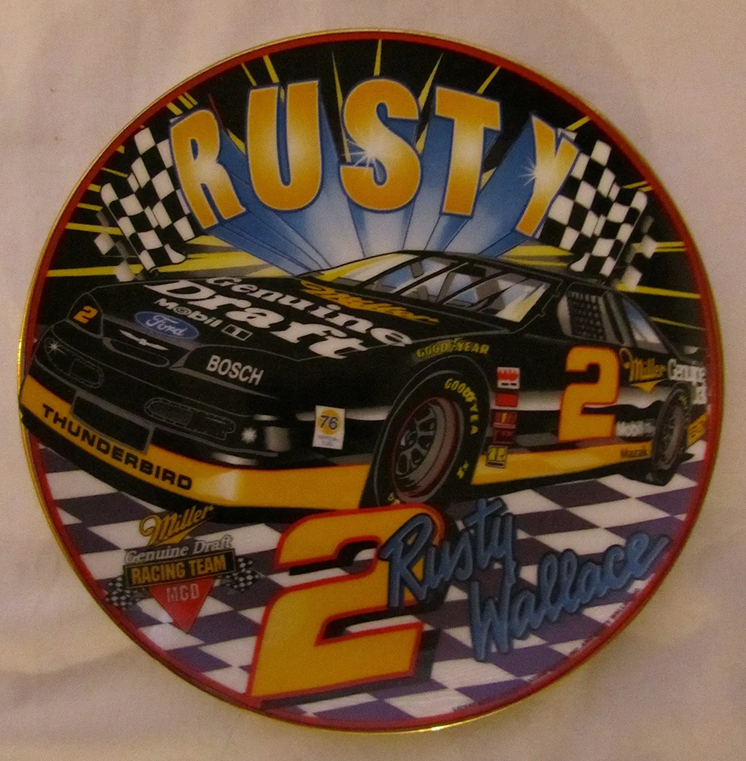 Buy 1995 Rusty Wallace 2 Miller Genuine Draft Nascar Stock Car Porcelain Commemorative Motorsports Plate In Cheap Price On Alibaba Com