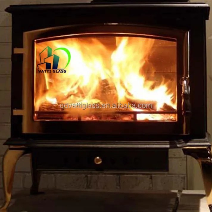 Ceramic Glass Fireplace Door Glass Heat Resistant Glass Used As