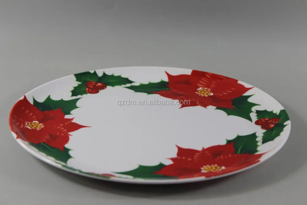 Christmas Flower Melamine Dinner Plate And Dish For 2016