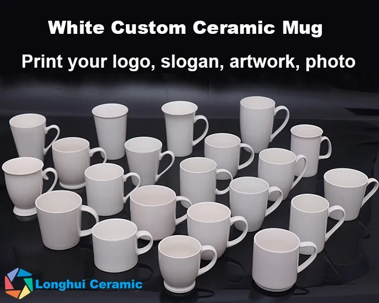7oz Bulk Buy Sharp Handle Hunan White Plain Milk Mug Ceramic Buy