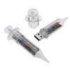 Doctor Gifts Plastic Syringe Shape Usb Flash Drive With Customized Logo Syringe Pen Drive Plastic Medical USB Drive