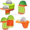 Hard hat mesh neck shield with elastic