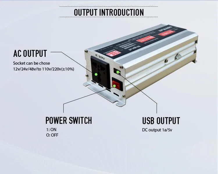 1000w Solar Battery Inverter For Solar System With Dc 12v/24v Solar